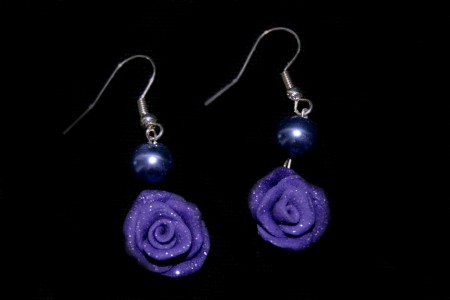 ROSELLINE IN FIMO GLITTERATO